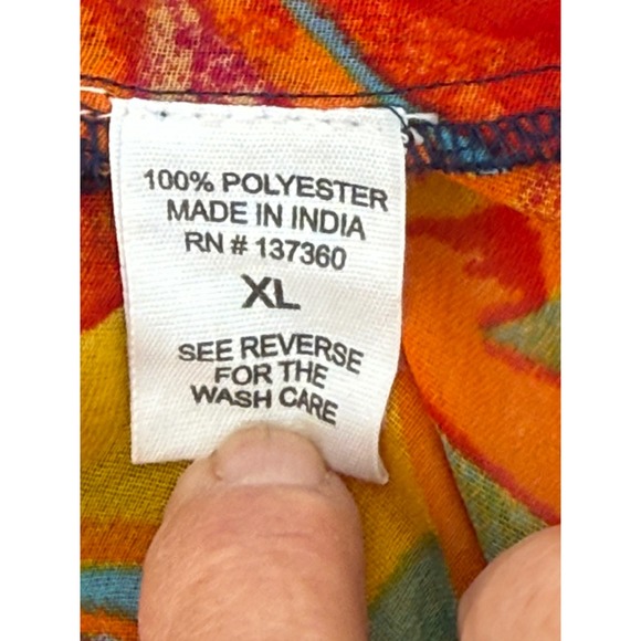 Live 4 Truth Womens Tropical High Low Tunic Top Sheer Boho Multicolor Sz XL - Picture 9 of 10